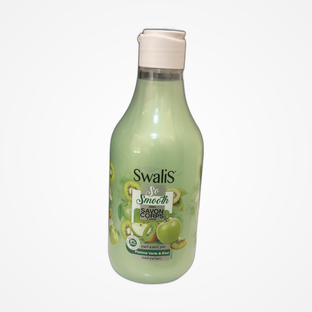 Swalis So Smooth Savon Corps & Mains 2en1 Pomme Verte & Kiwi 400ml
